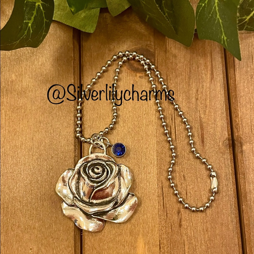 Rose Car Mirror Charm
